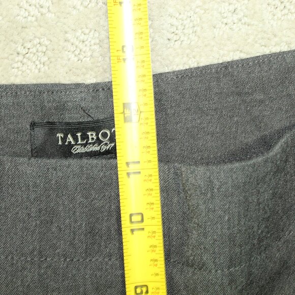 Talbots Size 14 Grey Classic Side Zip Straight Leg Pants - Picture 4 of 8